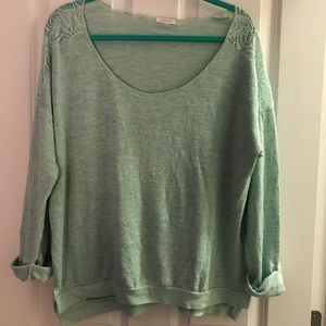 Teal Laced Sweatshirt